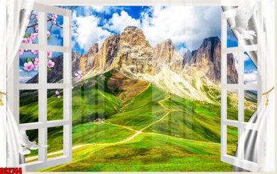 File PSD File tranh gốc cửa sổ 3D CS2744 (chất lượng in ấn)