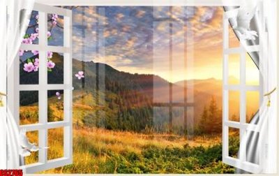 File tranh File tranh gốc cửa sổ 3D CS2765 (gốc) chủ đề động vật