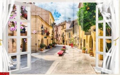 Download file tranh PSD File tranh gốc cửa sổ 3D CS2811 để chỉnh sửa