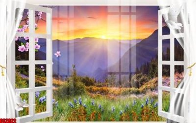 File gốc File tranh gốc cửa sổ 3D CS2822 (in ấn) màu sắc trung thực