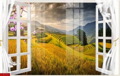 Download file File tranh gốc cửa sổ 3D CS2825 (gốc) in mica bàn thờ