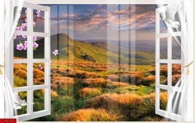 Download file gốc File tranh gốc cửa sổ 3D CS2826 (in lụa) tranh 3D