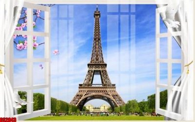 File tranh File tranh gốc cửa sổ 3D CS2843 (bản gốc) in canvas