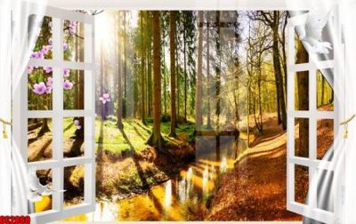 File in ấn File tranh gốc cửa sổ 3D CS2860 (bản gốc) sắc nét