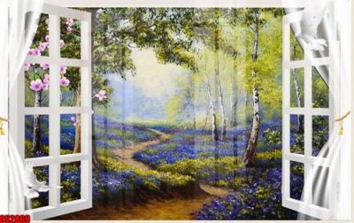 File gốc File tranh gốc cửa sổ 3D CS2869 (in lụa) trang trí tường
