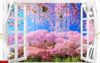 File gốc File tranh gốc cửa sổ 3D CS2882 (in mica) trang trí