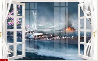 File tranh File tranh gốc cửa sổ 3D CS2918 (file gốc) chuẩn màu in