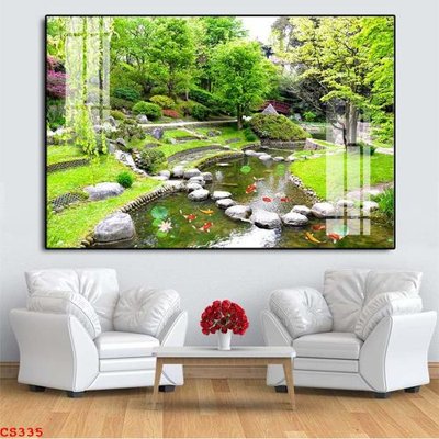 File tranh File gốc cửa sổ 3D CS335 (gốc) in trên kính