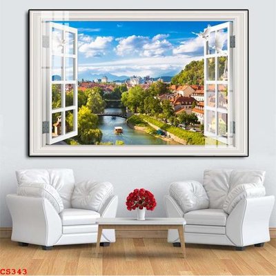 File gốc File gốc cửa sổ 3D CS343 (in tráng gương) sang trọng