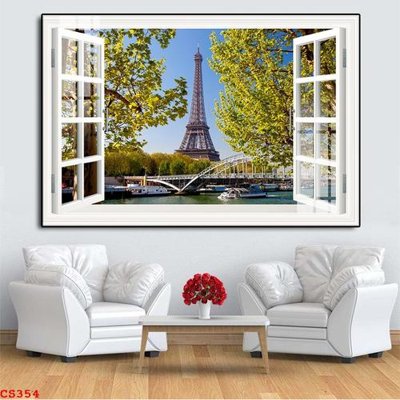 File tranh quảng cáo File gốc cửa sổ 3D CS354 (download file gốc)