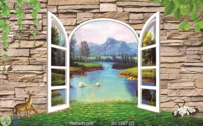 File in trần File gốc cửa sổ 3D CS67 (bản gốc) hoa văn