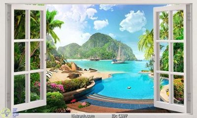 File ảnh File gốc cửa sổ 3D CS97 (gốc) in PP, decal