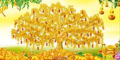 File gốc File tranh tài lộc CT101 (in tráng gương) hiện đại