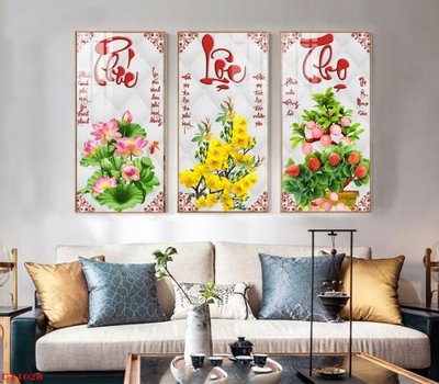 File gốc File tranh cây tiền tài lộc CT1028 (chuẩn CMYK) cho nhà in