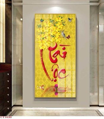 File tranh File tranh cây tiền tài lộc CT1030 (bản gốc) treo tường