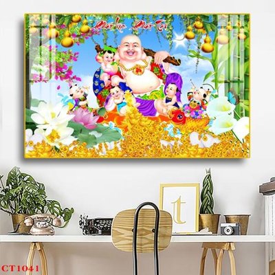 Hình ảnh file gốc in trần nhà File tranh cây tiền tài lộc CT1041