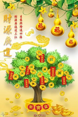 File gốc File tranh cây tiền CT111 (trang trí) cho phòng khách