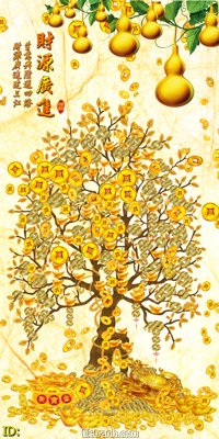 File ảnh File tranh cây tiền CT121 (gốc) cho trang trí nội thất