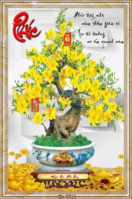 File ảnh File tranh tài lộc CT14 (gốc) in decal dán tường