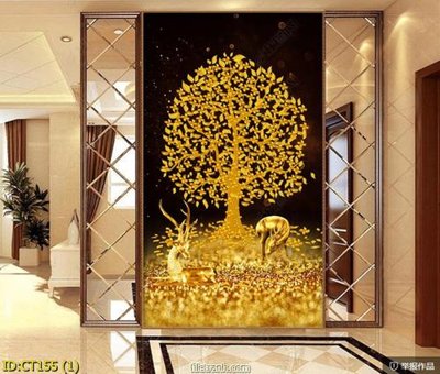 File tranh gốc File tranh cây tiền CT155 (bản quyền) độc đáo