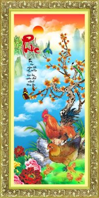 Download file gốc File tranh cây tiền tài lộc CT1675 (in mica) trang trí