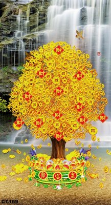 File gốc File tranh cây tiền CT169 (PNG) trong suốt (transparent)