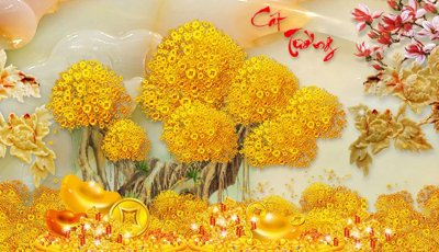 Tải file gốc File tranh cây tiền tài lộc CT1712 (in khổ lớn) không mờ