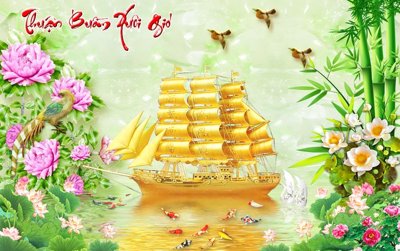 File PSD File tranh cây tiền tài lộc CT1722 (bản gốc) đã tách nền