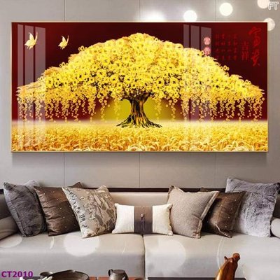 File tranh File tranh cây tiền tài lộc hoa đào tết CT2010 (gốc) chủ đề trừu tượng