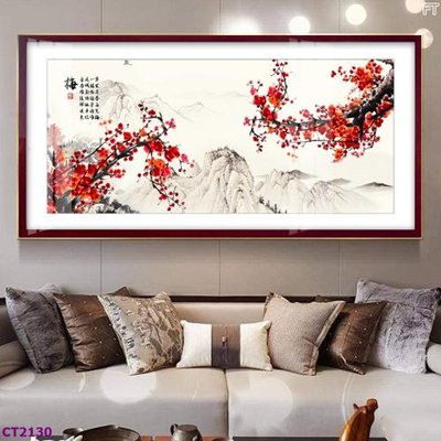 File gốc File tranh cây tiền tài lộc hoa đào tết CT2130 cho in ấn và thiết kế