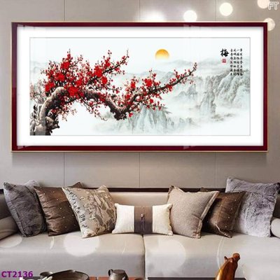 File tranh File tranh cây tiền tài lộc hoa đào tết CT2136 (gốc) chủ đề động vật