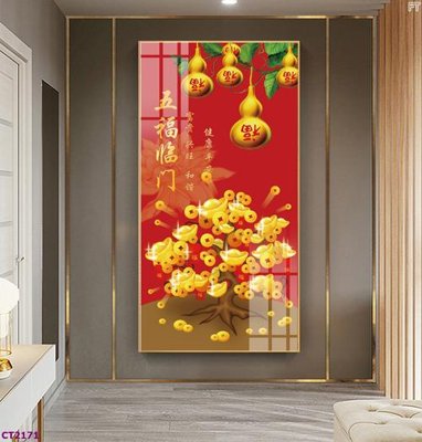 File tranh File tranh cây tiền tài lộc hoa đào tết CT2171 (ảnh gốc) chi tiết rõ ràng