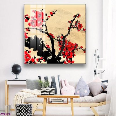 Download file File tranh cây tiền tài lộc hoa đào tết CT2172 (gốc) cho xưởng in