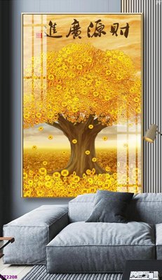 Download file gốc File tranh cây tiền tài lộc hoa đào tết CT2208 (in mica) logo