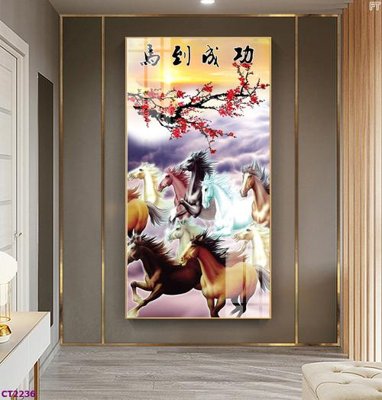 File gốc File tranh cây tiền tài lộc hoa đào tết CT2236 (vector) cho in ấn