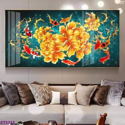 Tải file gốc File tranh cây tiền tài lộc hoa đào tết CT2237 (bản PSD) còn layer