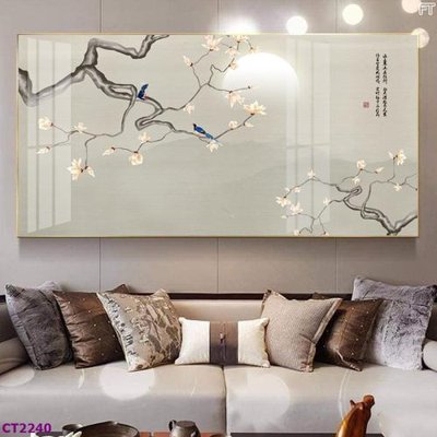 File gốc File tranh cây tiền tài lộc hoa đào tết CT2240 (Filetranh.com) File tranh cây tiền tài lộc hoa đào tết CT2240