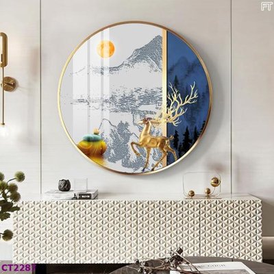 File in mica File tranh cây tiền tài lộc hoa đào tết CT2287 (bản gốc) siêu trong