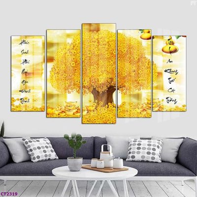 Tải file File tranh cây tiền tài lộc hoa đào tết CT2319 (gốc) làm file tranh quảng cáo