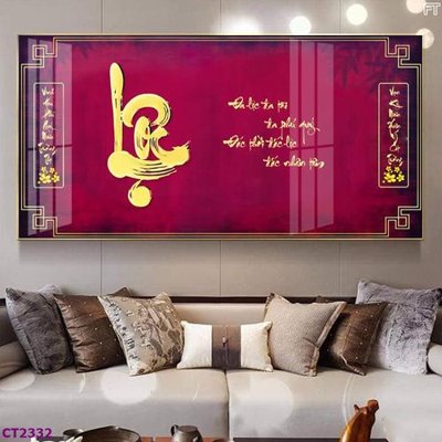 File tranh File tranh cây tiền tài lộc hoa đào tết CT2332 (ảnh gốc) in trần 3D