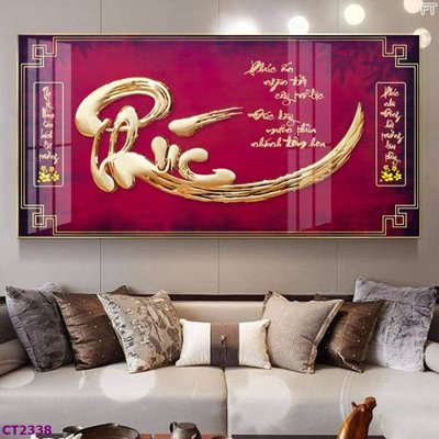 File gốc File tranh cây tiền tài lộc hoa đào tết CT2338 (in mica) làm quà tặng