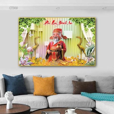 Download file gốc Tranh thần tài cây tiền CT309 (độ nét cao)