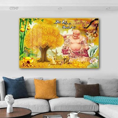 Tải file gốc Tranh thần tài cây tiền CT347 (in tráng gương) cao cấpFile gốc Tranh thần tài cây tiền CT347 (in ấn) phiên bản độc quyền