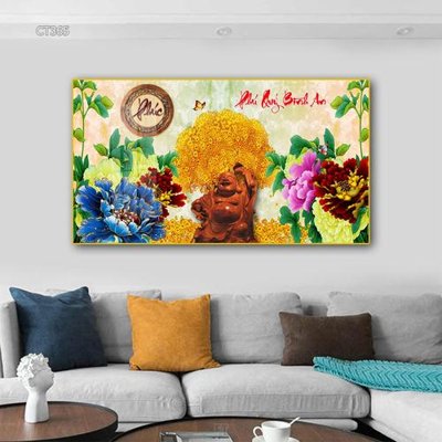 Tải file Tranh thần tài cây tiền CT365 (ảnh gốc) in gạch 3D