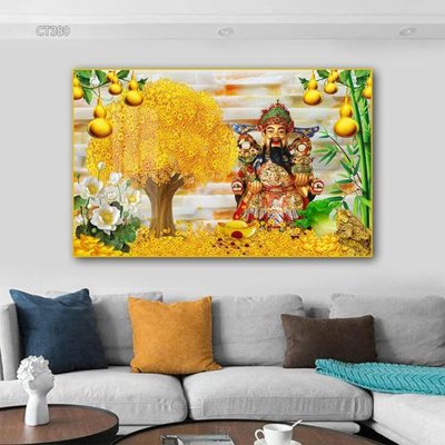 Tải file Tranh thần tài cây tiền CT380 (gốc) để in ấn ngay