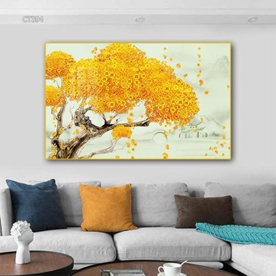 File ảnh Tranh thần tài cây tiền CT394 (gốc) in standee