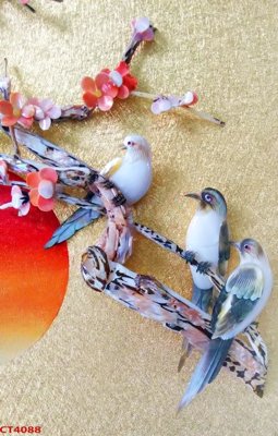 Download file gốc File tranh hoa đào hoa mai tài lộc CT4088 (in mica) 3D