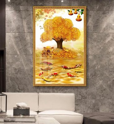 Tải file gốc Tranh thần tài cây tiền CT420 (bản PSD) còn layer