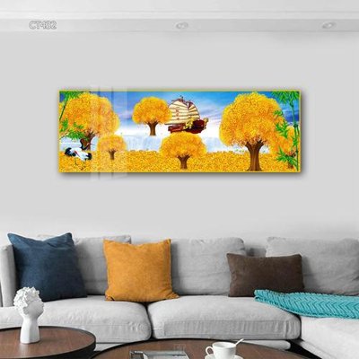 File tranh Tranh thần tài cây tiền CT432 (gốc) chủ đề trẻ em