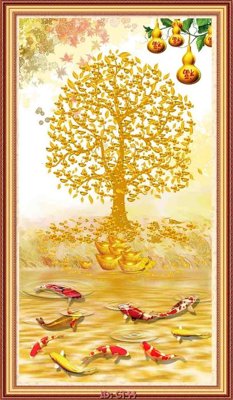 File gốc File tranh tài lộc CT44 (in lụa) tranh mã đáo